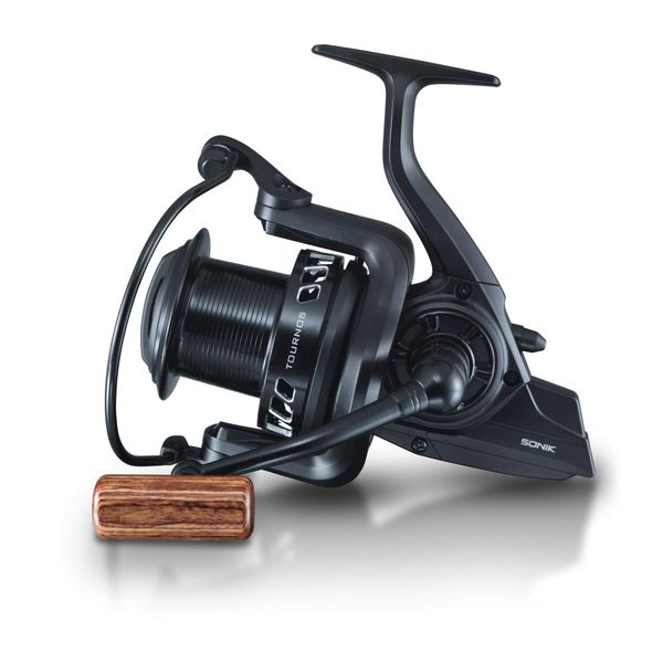 Sonik Tournos XD 10000 Carp Reel - Black Big Pit - Long Casting Reel for Carp Fishing - Fishing Reel with Quick Drag Front Brake