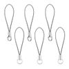 HiSumato Mobile Phone Strap Parts with Double Ring Strap (6 Black)