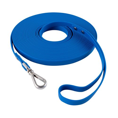 AUMAILI Dog Training Long Leash Waterproof Long Line Heavy Duty Outdoor Recall Lead 10ft 15ft 20ft 30ft 50ft for Small Medium Large Dog (Blue, 15FT)