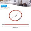 PATIKIL 4.3 Inch Length Wire Keychain Cable, 50 Pack Stainless Steel Key Ring Loop, Multicolor
