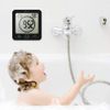 HONPHIER Bathroom Clock Digital Shower Clock Touch Screen Timer with Temperature Humidity Display for Bathroom Kitchen Shower (Black)