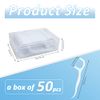 Travel Dental Floss Case, Modixun 6Pack 300pcs High Toughness Dental Floss Picks, Unflavored Dental Flossers, Dental Picks, Floss Picks, Toothpicks Sticks, Tooth Flossers with Travel Case, 300pcs