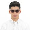 EVERNEVER AZ Label EVAZ-004C3-SG-parent Men's Driving Sunglasses, Polarized Sunglasses, Stylish, Day and Night, Square, UV Protection, Light Color, Thin, Thin, Smoke (Slightly Small to Regular Sizes), Lens Color: Dark Gray Gradient (Glare Reduction Effect