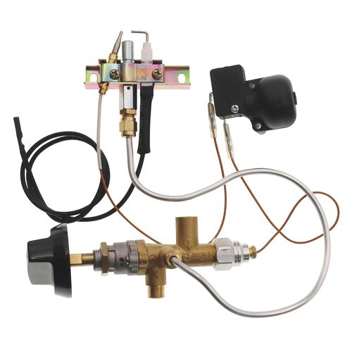 PAHQER Space Heater Universal Replacement Parts Propane Fire Pit Heater Pilot Burner Assembly Parts Valve Kit, Connecting Tubes,Tilt Switch and Safety Device Ignition Component Pilot Kit