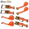 4 Pack E-Track Heavy Duty Polyester Ratchet Straps Tie Down 2" × 15" 4400 Lbs