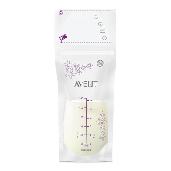 PHILIPS AVENT SCF603/25 Set of 25 Breast Milk Storage Bags - 180 ml, Multi-Coloured