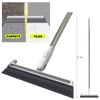 EHOMGUI Floor Squeegee with Bristle, Long Handle, for Cleaning Floors,Rugs