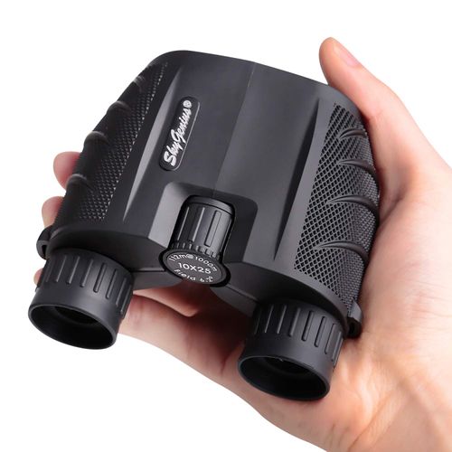 SkyGenius 10x25 Compact Binoculars for Adults and Kids, Small Binoculars for Bird Watching, Pocket Binoculars for Theater and Concerts, Outdoor Travel Sightseeing Hunting Hiking