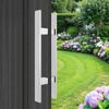 Silver H-shaped Double Sided Mirror Polishing Push Pull Door Handle 450*40*10mm