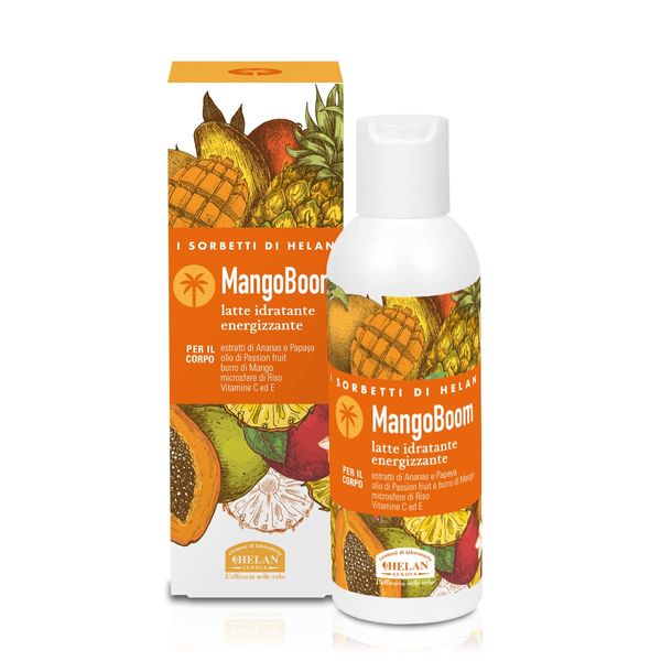 Helan, I Sorbetti MangoBoom - Moisturizing Dry Skin Fluid Body Cream, Women's and Men's Refreshing Scented Body Cream with Pineapple, Papaya and Vitamin C, Scented Body Milk with Vitamin E, 150 ml