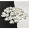 50-pcs 25mm Heart Plastic Pearl Flatback Beads, SP-2819