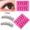 5 Pairs Natural Soft Eye Eyelashes Makeup Handmade Thick False Eyelashes