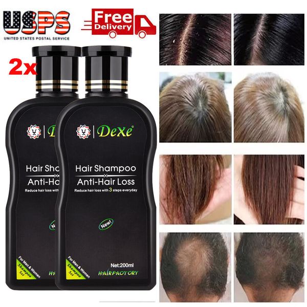 2pcs Hair Regrowth Hair Growth Shampoo Natural Anti Hair Loss Treatment 200ml