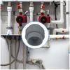 sourcing map 2.5" Union PVC Coupling Pipe Fitting (Socket x Socket) PVC Slip Union Coupling Adapter Schedule 40, EPDM O-Ring, Grey