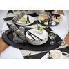 Mud Pie Stoneware Salad Plate, Ovals, 8.5" dia