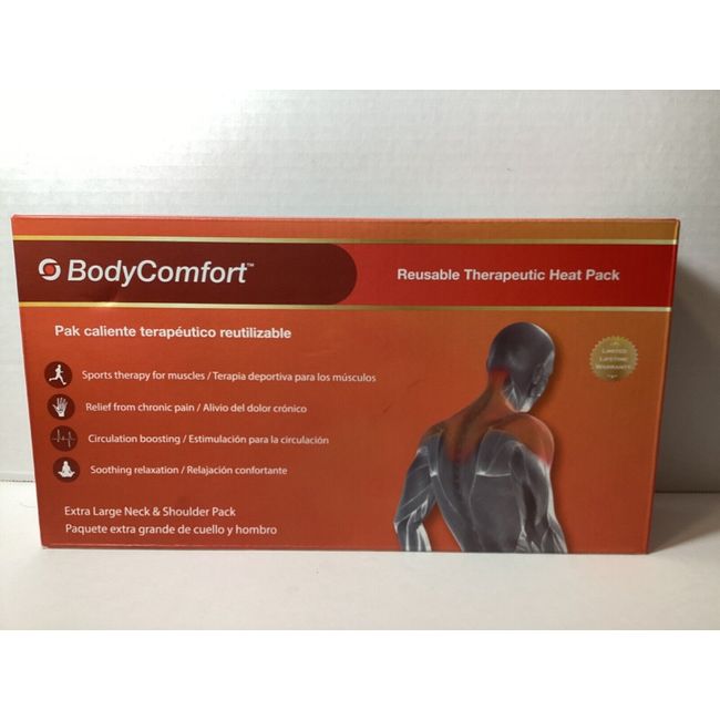 Body Comfort Therapeautic Heat Pack Reusable Xtra Large Neck & Shoulder Pack NIB