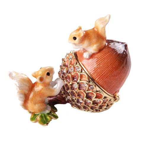 PIEARTH EX476-1 Acorn Jewelry Box, Glass