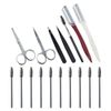 17 Pack Eyebrow Tweezers Scissors and Razors Set,YuCool Eyebrow Kit Stainless Steel Shaver Shaper Nose Hair Removal Scissors Safety Razors Eyebrow Brush for Men and Women