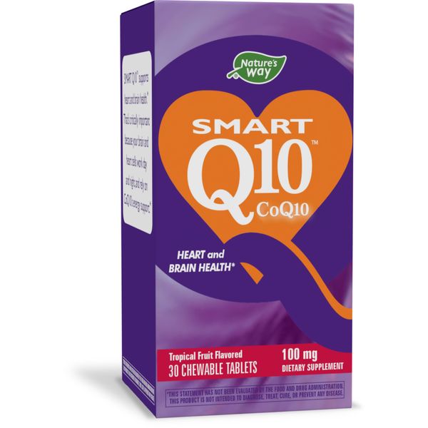 Nature's Way Nature's Way SMART Q10 CoQ10, Supports Heart and Brain Health*, Orange Flavored, 30 Chewables