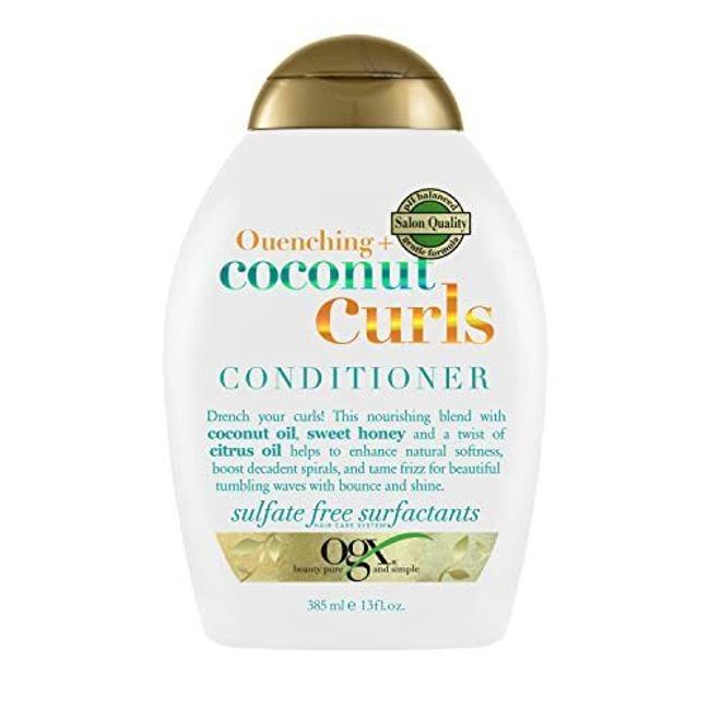 Quenching + Coconut Curls Curl-Defining Conditioner, Nourishing Hair Conditioner