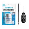 Super Universal (NonStick/Anti-Glue) Sewing Machine Needles, Size 90/14, Includes Large Needle Threader