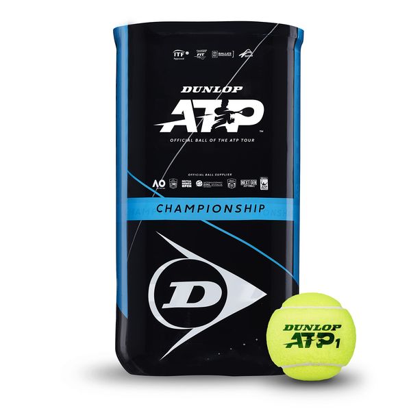 Dunlop Tennisball ATP Championship – für Sand, Hartplatz & Rasen (2x4 Bi-Pack)