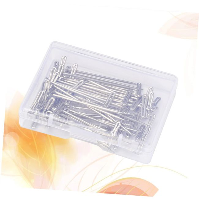 50pcs Tpins for wigs making display foam head needle T-pins for Blocking  Knitting T Shaped Pins for Blocking Knitting