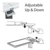 Carex Rolling Overbed Table, Hospital Bed Table, Laptop Tables for Recliner, Bed, Bedside and Sofa, Computer Tables, Hospital Tray, Adjustable with Wheels and Secure Height Adjustment