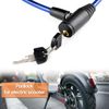 JP Sales E Scooter Lock Robust Steel Cable 60 cm Extended Key Lock for Unsurpassed Security Reliable Robust Practical (Blue)