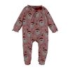 Mud Pie Baby Pink Santa Glow Sleeper; 0-3M