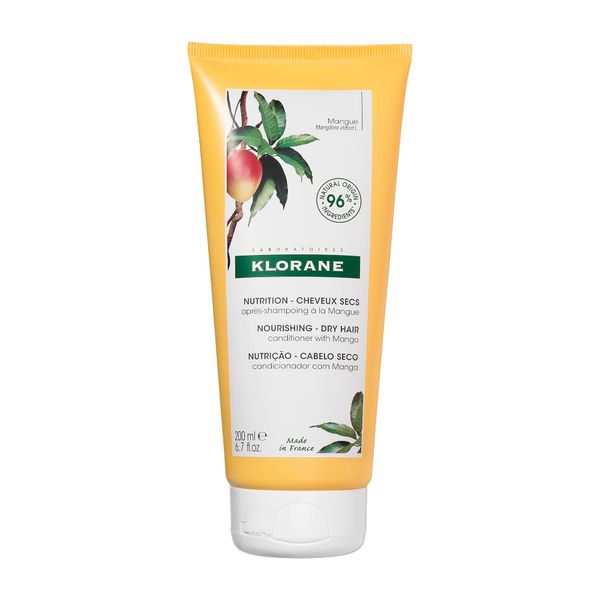 Klorane Mango Conditioner – Dry Hair – Vegan* – 1x 200ml Bottle