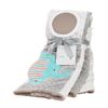 Patch & Play Activity Blanket Teether Mirror Textured Super Soft Grey Teal Blue