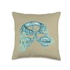 Sport climbing harness and Quickdraws Throw Pillow