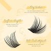 Individual Lashes 144 Cluster Lashes QUEWEL DIY Eyelash Extensions Kit, Clusters Eyelash Applicator, Cluster Lashes Bond and Seal Super Hold, Clusters Lash Glue Remover Easy to Remove(QU-H-DH-02)