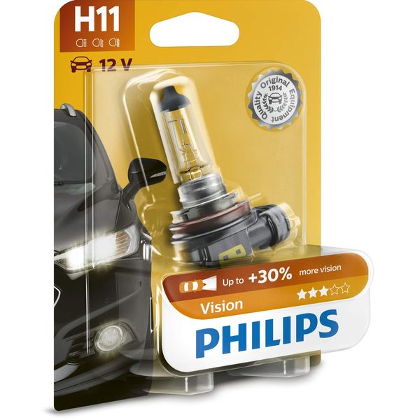 Philips Vision 12362PRB1 H11 Car Headlight Bulb