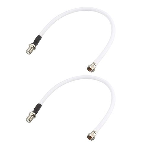 uxcell RG6 Coax Cable F Type Male to F Type Female Coaxial Cable 2 Feet 2pcs