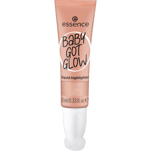 essence | Baby Got Glow Liquid Highlighter | Lightweight, Buildable, Radiant with Sponge Applicator | Vegan & Cruelty Free (30 | Breezy Bronze)