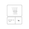 Indira Tie-Clip Stainless Steel Look 13 x 3