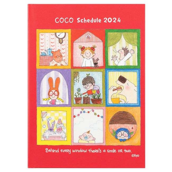 GreetingLife Coco-chan 2024 B6 Wicley Hardcover Window CD-1218-RY (Begins January 2024)