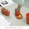 ideaco Pen Holder, Brush Stand, Round Type, Terracotta, Pen Stand, One