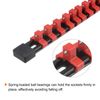 sourcing map Socket Organizer 3/8" Drive x 15 Clips Portable ABS Plastic Socket Clip Rail Holder, Red