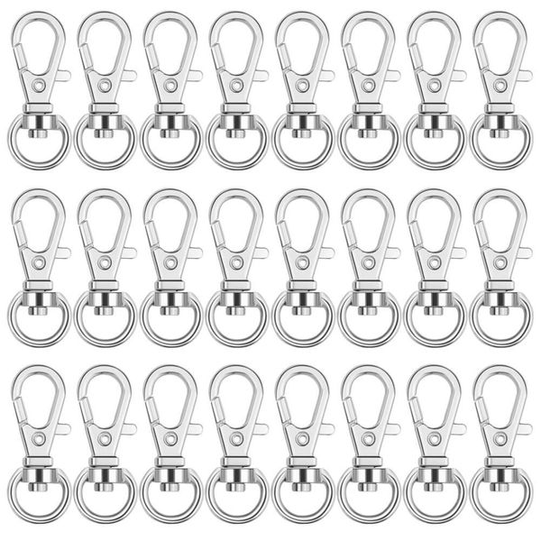 anezus 100Pcs Key Chain Clip Hooks Swivel Lanyard Snap Hook Keychain Hooks for Lanyard Key Rings Crafting