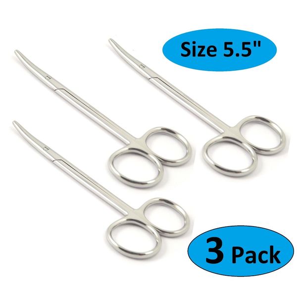 Pack of 3 Metzenbaum Scissors 5.5" Curved Surgical Instruments O.R. GRADE NEW