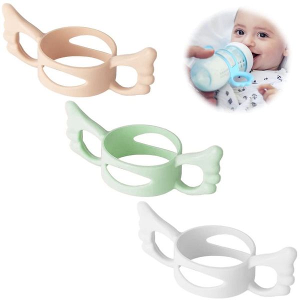 3pcs Baby Bottle Handle Silicon Feeding Bottle Handle Bottle Grip Handle Baby Bottle Grip Baby Bottle Holder for Baby Self Feeding…