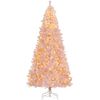 7.5' Prelit Christmas Tree  Artificial Xmas Tree Metal Stand Pink