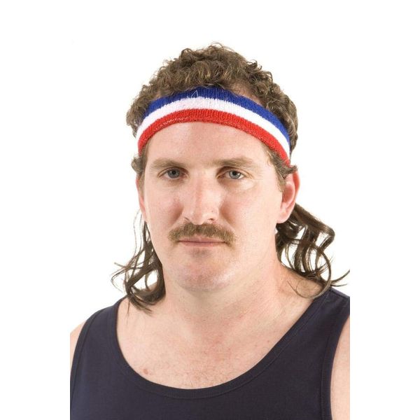 The Bobcat Costume Mullet Headband Wig