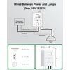TREEWELL Wireless Light Switch and Receiver Kit, 200FT RF Range Remote Control Light Switch, No Rewiring, No Interference, Wireless Wall Switch for Ceiling Light, Fans, Lamps, Pre-Programmed