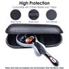 Enerfort Hard EVA Razor Travel Case Compatible with Gillette Men's Razor - Mesh Pocket for 2 Razor Blades + Lightweight Carrying Handle + Durable Zipper (Only Case) (Black)