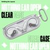 Nothing Ear (open) Case, Earphone Case, Carabiner Strap, Stylish, Simple, Clear, Clear Case