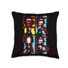 Trendy Getahead Cranium Throw Pillow, 16x16, Multicolor